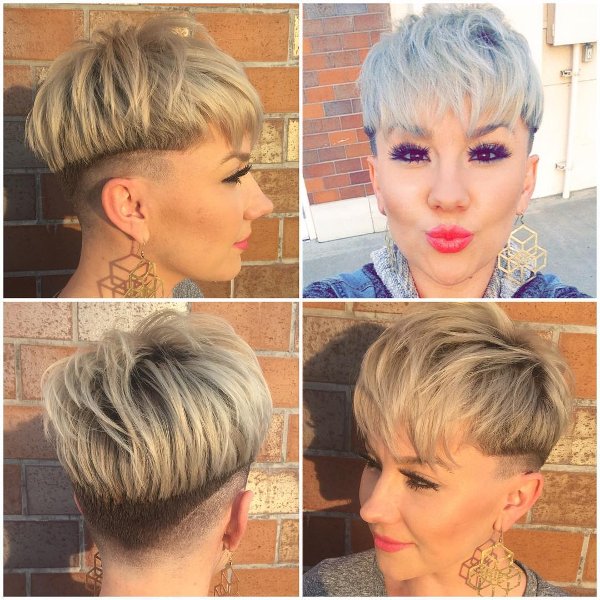 pixie cut mit kurzem nacken