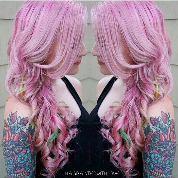 Neon Pink Haarfarbe