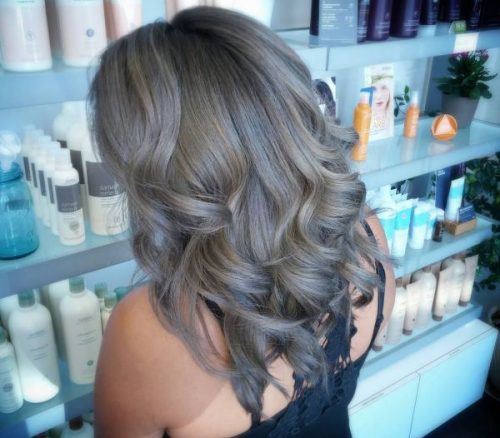 Braune Haare mit grauen strähnen - Allefrisuren.de